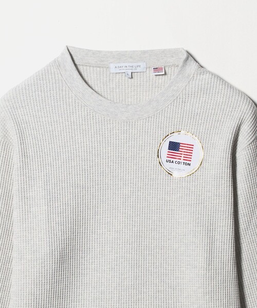 A DAY IN THE LIFE UNITED ARROWS(アデイインザライフユナイテッドアローズ)の「USAコットン 裏起毛 ワッフル カットソー<A DAY IN THE LIFE>(Tシャツ/カットソー・メンズ・ブラック/ライトグレー/ホワイト/ダークグレー・M/S/L)」の10枚目の写真