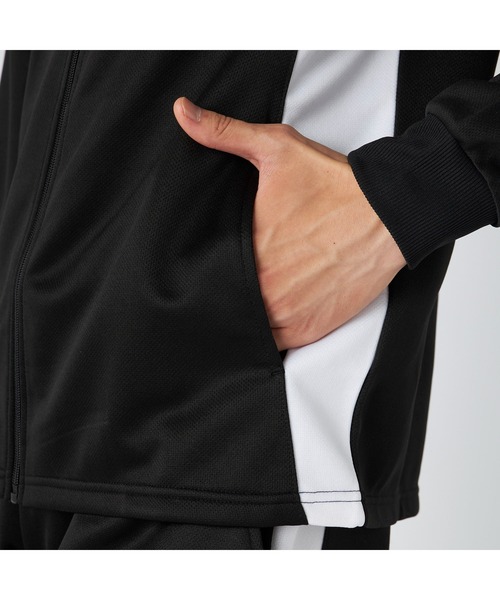 Kappa（カッパ）の「Kappa カッパ ブランド ワンポイント ロゴ 切替 裏起毛 ブリスタージャージ トラックジャケット（ジャージ・メンズ・ネイビー/ブラック・M/LL/L）」の14枚目の写真