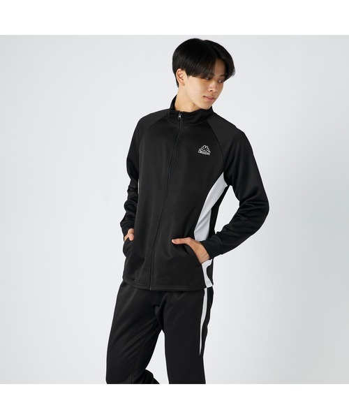 Kappa（カッパ）の「Kappa カッパ ブランド ワンポイント ロゴ 切替 裏起毛 ブリスタージャージ トラックジャケット（ジャージ・メンズ・ネイビー/ブラック・M/LL/L）」の9枚目の写真