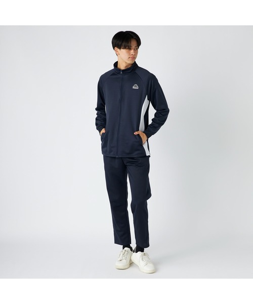 Kappa（カッパ）の「Kappa カッパ ブランド ワンポイント ロゴ 切替 裏起毛 ブリスタージャージ トラックジャケット（ジャージ・メンズ・ネイビー/ブラック・M/LL/L）」の21枚目の写真