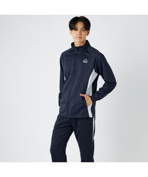 Kappa（カッパ）の「Kappa カッパ ブランド ワンポイント ロゴ 切替 裏起毛 ブリスタージャージ トラックジャケット（ジャージ・メンズ・ネイビー/ブラック・M/LL/L）」の19枚目の写真