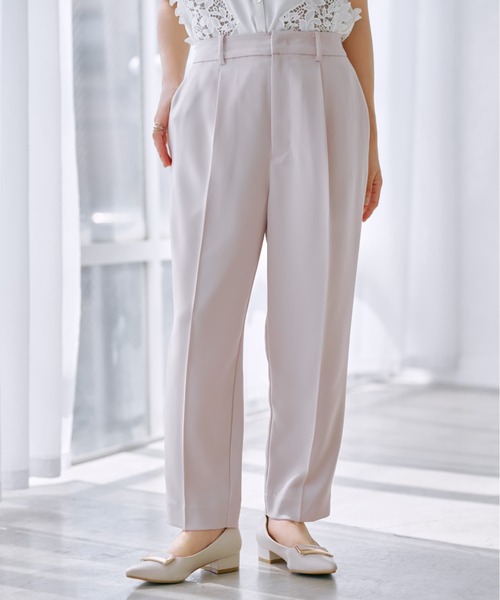 COHINA（コヒナ）の「ソフトドビーテーパードパンツ 【低身長・小柄女性】（その他パンツ・レディース・ブラック/ネイビー/ベージュ・S-Regular/XS-Regular/S-Short/XS-Short）」の3枚目の写真