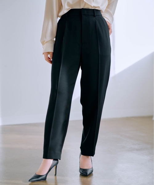 COHINA（コヒナ）の「ソフトドビーテーパードパンツ 【低身長・小柄女性】（その他パンツ・レディース・ブラック/ネイビー/ベージュ・S-Regular/XS-Regular/S-Short/XS-Short）」の2枚目の写真