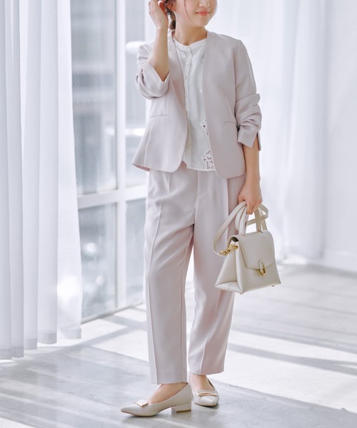 COHINA（コヒナ）の「ソフトドビーテーパードパンツ 【低身長・小柄女性】（その他パンツ・レディース・ブラック/ネイビー/ベージュ・S-Regular/XS-Regular/S-Short/XS-Short）」の9枚目の写真