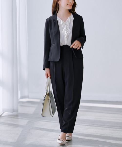 COHINA（コヒナ）の「ソフトドビーテーパードパンツ 【低身長・小柄女性】（その他パンツ・レディース・ブラック/ネイビー/ベージュ・S-Regular/XS-Regular/S-Short/XS-Short）」の12枚目の写真