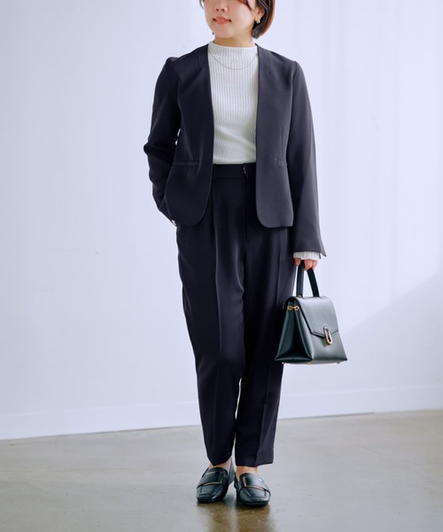 COHINA（コヒナ）の「ソフトドビーテーパードパンツ 【低身長・小柄女性】（その他パンツ・レディース・ブラック/ネイビー/ベージュ・S-Regular/XS-Regular/S-Short/XS-Short）」の16枚目の写真