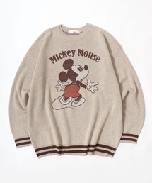 Disney | Disney(ディズニー)キャラクタージャガードニットセーター レディース/ミッキーマウス ミニーマウス 101匹わんちゃん おしゃれキャットマリー(ニット/セーター)