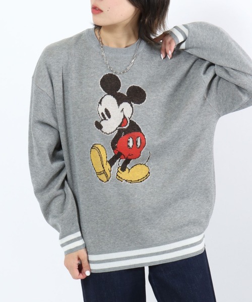 セール】Disney（ディズニー）キャラクタージャガードニットセーター