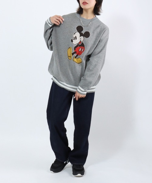 セール】Disney（ディズニー）キャラクタージャガードニットセーター