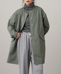 OMNES（オムネス）の「撥水加工フィッシュテール ノーカラーコート（ノーカラーコート）」