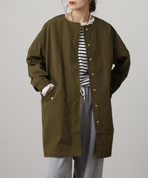 ノーカラーコート シャツワンピース ノーカラー ロングシャツ