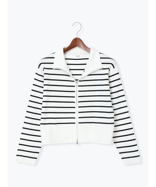 Te chichi TERRASSE（テチチテラス）の「Wジップハイネックリブカーディガン（カーディガン/ボレロ・レディース・ブラック/オフホワイト/ネイビー/ミント/レッド・F）」の15枚目の写真