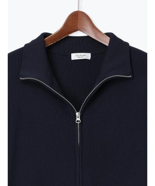 Te chichi TERRASSE（テチチテラス）の「Wジップハイネックリブカーディガン（カーディガン/ボレロ・レディース・ブラック/オフホワイト/ネイビー/ミント/レッド・F）」の19枚目の写真