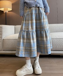 チェックティアードスカート