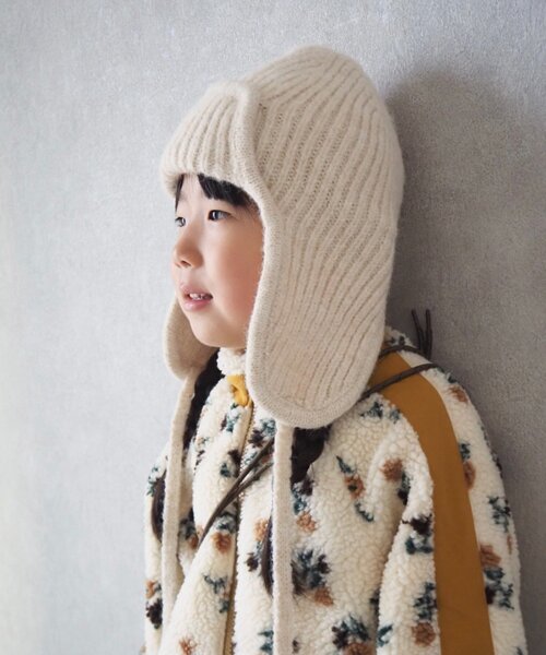 CIAOPANIC TYPY（チャオパニックティピー）の「【KIDS】耳付き2WAYニット帽（ニットキャップ/ビーニー・キッズ・ブラック/グレー/オフホワイト・ONE SIZE）」の10枚目の写真