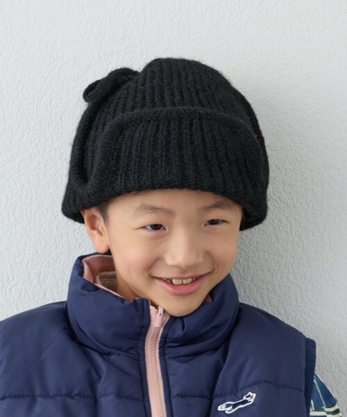 CIAOPANIC TYPY（チャオパニックティピー）の「【KIDS】耳付き2WAYニット帽（ニットキャップ/ビーニー・キッズ・ブラック/グレー/オフホワイト・ONE SIZE）」の11枚目の写真