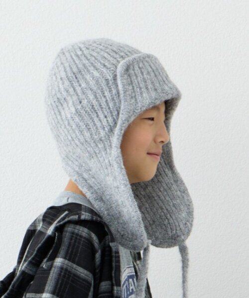 CIAOPANIC TYPY（チャオパニックティピー）の「【KIDS】耳付き2WAYニット帽（ニットキャップ/ビーニー・キッズ・ブラック/グレー/オフホワイト・ONE SIZE）」の18枚目の写真