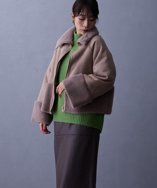 セール】フェイクムートンブルゾン（ブルゾン）｜NICOLE white（ニコル