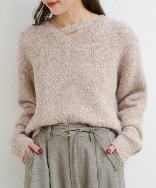 Kastane（カスタネ）の「【一部店舗限定/4色展開】B ブークレニットプルオーバー（ニット/セーター・レディース・アイボリー/グレー/グリーン/ブラウン・FREE）」の3枚目の写真