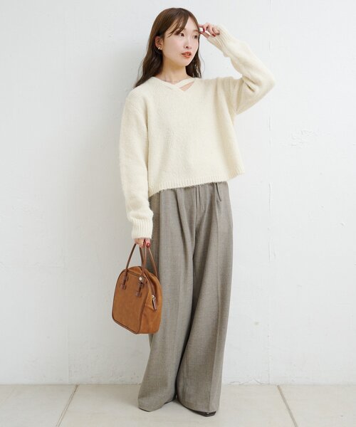 Kastane（カスタネ）の「【一部店舗限定/4色展開】B ブークレニットプルオーバー（ニット/セーター・レディース・アイボリー/グレー/グリーン/ブラウン・FREE）」の11枚目の写真