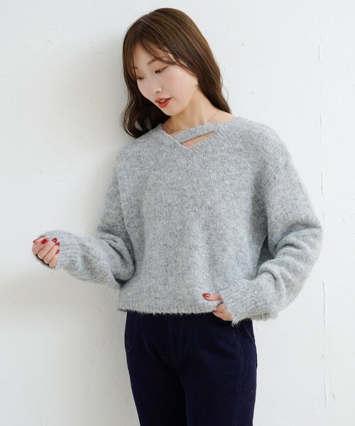 Kastane（カスタネ）の「【一部店舗限定/4色展開】B ブークレニットプルオーバー（ニット/セーター・レディース・アイボリー/グレー/グリーン/ブラウン・FREE）」の15枚目の写真