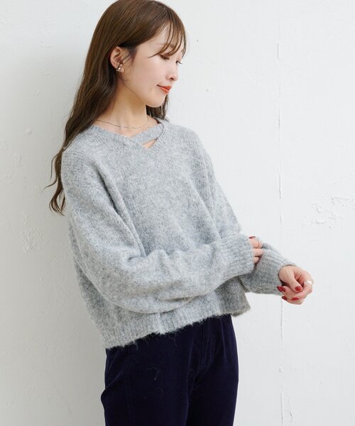 Kastane（カスタネ）の「【一部店舗限定/4色展開】B ブークレニットプルオーバー（ニット/セーター・レディース・アイボリー/グレー/グリーン/ブラウン・FREE）」の17枚目の写真