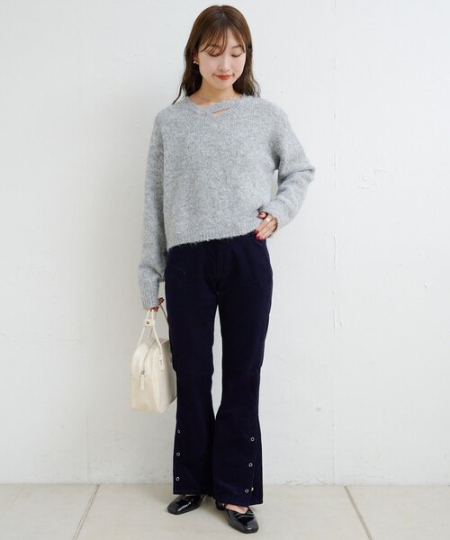 Kastane（カスタネ）の「【一部店舗限定/4色展開】B ブークレニットプルオーバー（ニット/セーター・レディース・アイボリー/グレー/グリーン/ブラウン・FREE）」の19枚目の写真