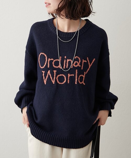 セール】【NAO】刺繍ロゴニットプルオーバー（ニット/セーター）｜NAO