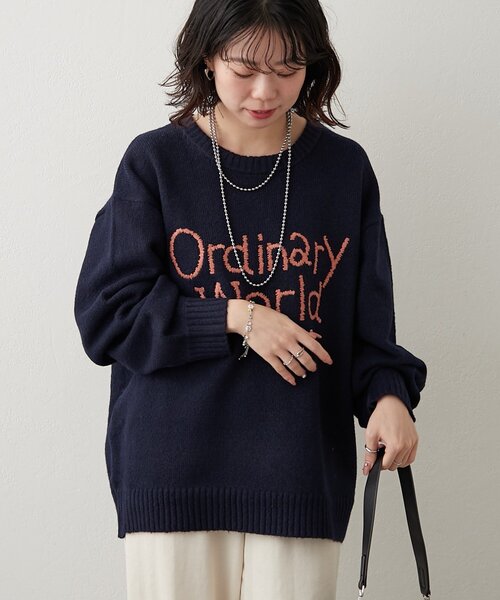 セール】【NAO】刺繍ロゴニットプルオーバー（ニット/セーター）｜NAO