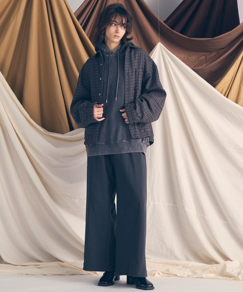 MAISON SPECIAL（メゾンスペシャル）の「《UNISEX》Cashmere Cotton Sweat Pullover Hoodie/カシミアコットン裏毛プルオーバーパーカー【MAISON SPECIAL/メゾンスペシャル】（パーカー・メンズ・グレー/ブラック・0/1/2）」の17枚目の写真