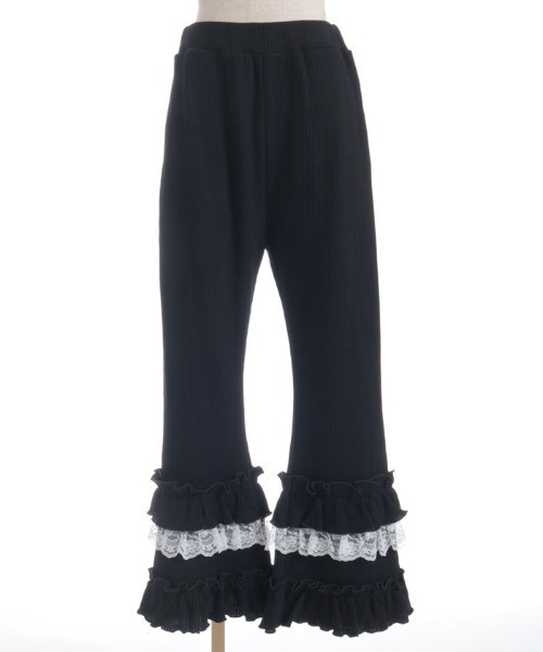 axes femme(アクシーズファム)の「フリル×レースワッフルパンツ(その他パンツ・レディース・ホワイト/ブラック・FREE)」の6枚目の写真