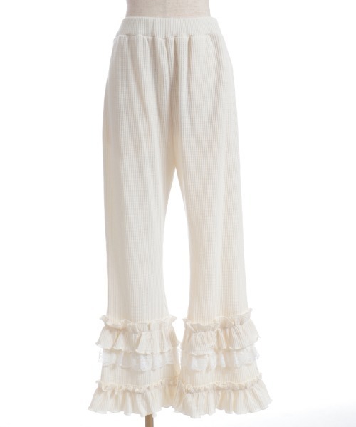 axes femme(アクシーズファム)の「フリル×レースワッフルパンツ(その他パンツ・レディース・ホワイト/ブラック・FREE)」の13枚目の写真