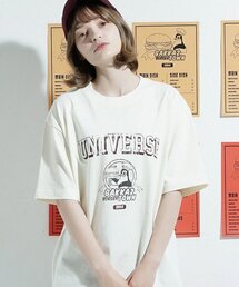 [16水]ユニバースバーガータウン半袖Tシャツクリーム