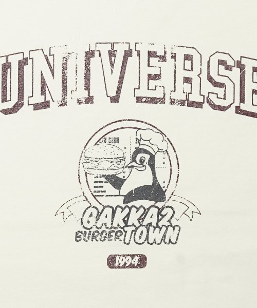 GAKKAI UNIONS（ガッカイユニオンズ）の「[16水]ユニバースバーガータウン半袖Tシャツクリーム（Tシャツ/カットソー・レディース・その他・LARGE/MEDIUM）」の4枚目の写真