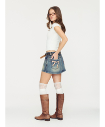 WESTERN MINI SKIRT (VINTAGE BLUE)