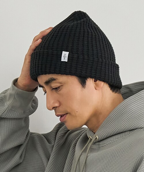 coen（コーエン）の「【ギフトにおすすめ】ワッフルニットワッチ（ニットキャップ/ビーニー・メンズ・ダークグリーン/ネイビー/ダークブラウン/ワイン/ブラック/オレンジ・FREE）」の9枚目の写真