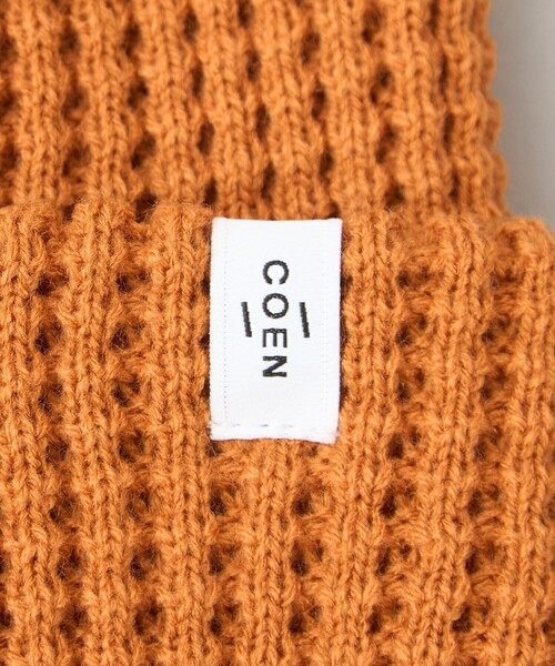 coen（コーエン）の「【ギフトにおすすめ】ワッフルニットワッチ（ニットキャップ/ビーニー・メンズ・ダークグリーン/ネイビー/ダークブラウン/ワイン/ブラック/オレンジ・FREE）」の19枚目の写真