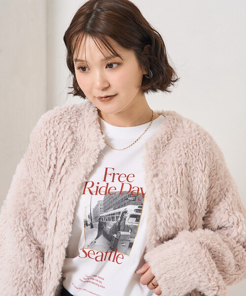 FREAK'S STORE（フリークスストア）の「ファー ニット コート（ノー