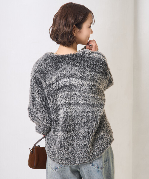 セール】ファー ニット コート（ノーカラージャケット）｜FREAK'S