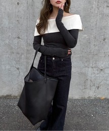 レディースのTシャツ/カットソー（グレー/灰色系・オフショルダー