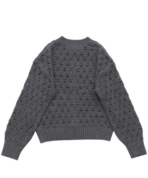 select MOCA（セレクトモカ）の「透かし編みジップカーディガン（カーディガン/ボレロ・レディース・ブラック/ブラウン・FREE）」の10枚目の写真