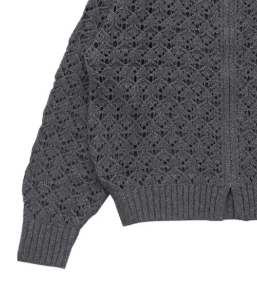 select MOCA（セレクトモカ）の「透かし編みジップカーディガン（カーディガン/ボレロ・レディース・ブラック/ブラウン・FREE）」の12枚目の写真