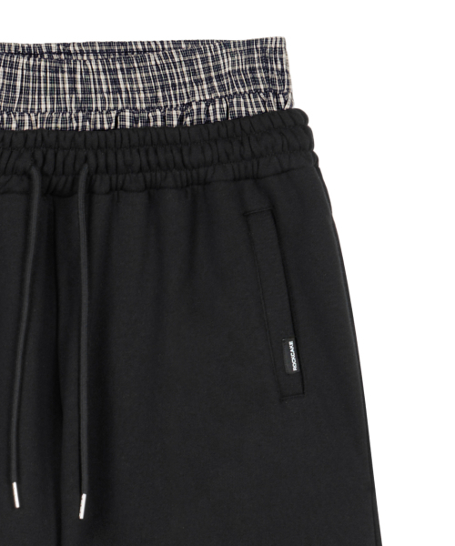 ROCKCAKE（ロックケーキ）の「Check Layered 96 Wide 2way Jogger - Black（スウェットパンツ・レディース・その他・SMALL/X-SMALL）」の5枚目の写真
