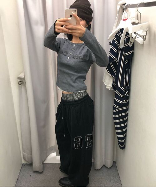 ROCKCAKE（ロックケーキ）の「Check Layered 96 Wide 2way Jogger - Black（スウェットパンツ・レディース・その他・SMALL/X-SMALL）」の2枚目の写真