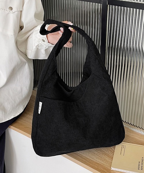 Miniministore(ミニミニストア)の「ワンショルダー バッグA4 コーデュロイ(ショルダーバッグ・レディース・グレー/ブラック/アイボリー・FREE)」の1枚目の写真