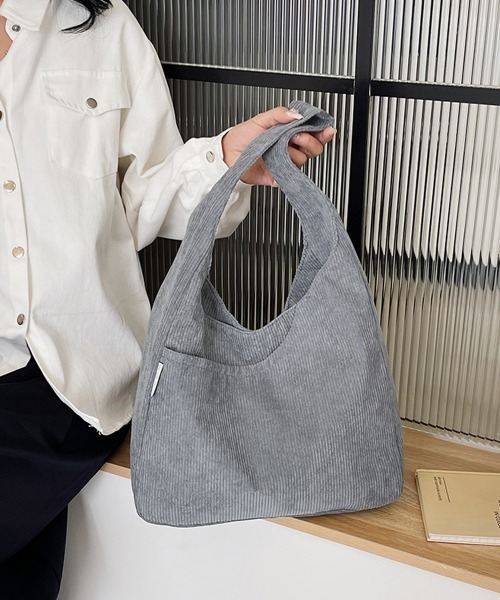 Miniministore(ミニミニストア)の「ワンショルダー バッグA4 コーデュロイ(ショルダーバッグ・レディース・グレー/ブラック/アイボリー・FREE)」の16枚目の写真