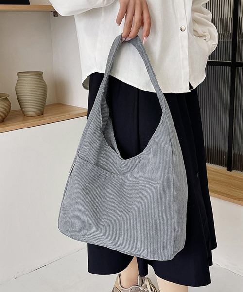 Miniministore(ミニミニストア)の「ワンショルダー バッグA4 コーデュロイ(ショルダーバッグ・レディース・グレー/ブラック/アイボリー・FREE)」の17枚目の写真