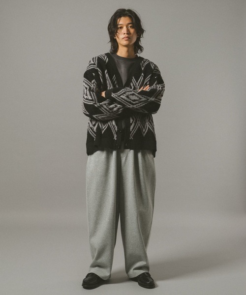 RAGEBLUE（レイジブルー）の「アーガイルモールニットカーディガン（カーディガン/ボレロ・メンズ・ブラック/ダークブラウン/グレー系その他・LARGE/MEDIUM）」の6枚目の写真