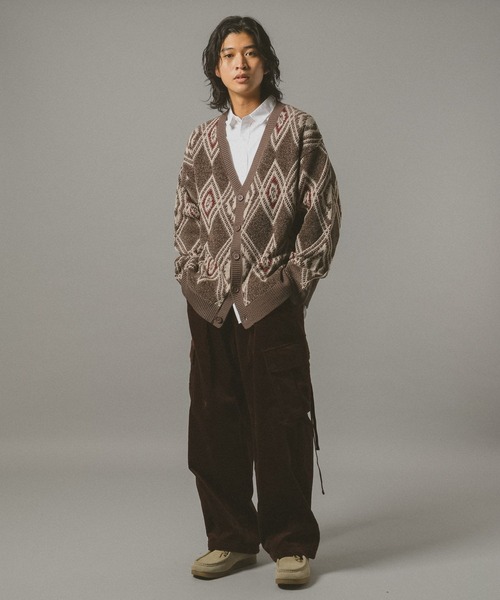 RAGEBLUE（レイジブルー）の「アーガイルモールニットカーディガン（カーディガン/ボレロ・メンズ・ブラック/ダークブラウン/グレー系その他・LARGE/MEDIUM）」の16枚目の写真