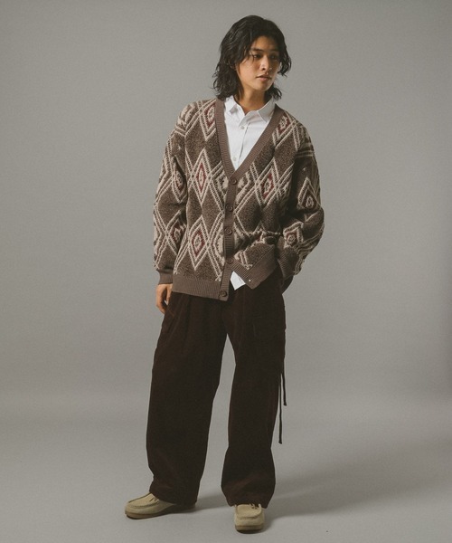 RAGEBLUE（レイジブルー）の「アーガイルモールニットカーディガン（カーディガン/ボレロ・メンズ・ブラック/ダークブラウン/グレー系その他・LARGE/MEDIUM）」の18枚目の写真